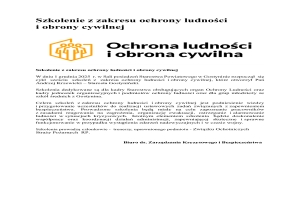 Szkolenie z zakresu ochrony ludności i obrony cywilnej