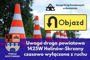 Droga powiatowa nr 1425W Halinów - Skrzany czasowo wyłączona z ruchu