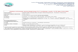 Zmiana ostrzeżenia meteorologicznego Nr 9 wydanego o godz. 11:55 dnia 19.01.2026 