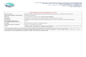 Ostrzeżenie meteorologiczne Nr 10