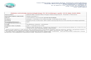 Zmiana ostrzeżenia meteorologicznego Nr 10 wydanego o godz. 12:31 dnia 24.01.2026