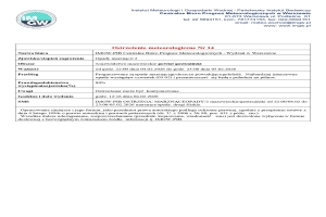 Ostrzeżenie meteorologiczne Nr 14