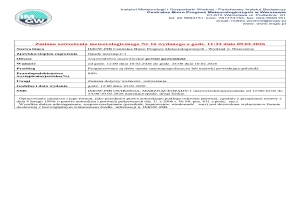 Zmiana ostrzeżenia meteorologicznego nr 16
