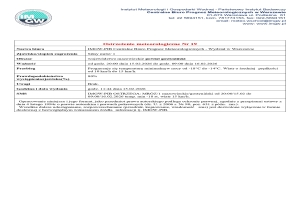 Ostrzeżenie meteorologiczne Nr 19