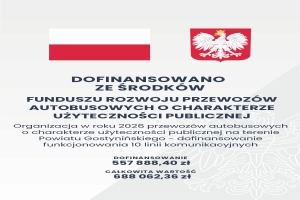 Po raz kolejny Powiat Gostyniński skutecznie ubiegał się i pozyskał środki na funkcjonowanie połączeń autobusowych łączących mniejsze miejscowości z miastem Gostynin.
