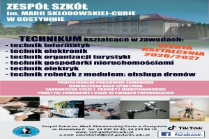 Zespół Szkół im. M Skłodowskiej-Curie w Gostyninie zaprasza!