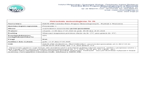 Ostrzeżenie meteorologiczne Nr 26