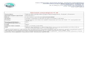 Ostrzeżenie meteorologiczne Nr 40