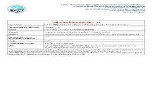 Ostrzeżenie meteorologiczne Nr 44