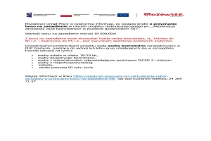 Informacja Powiatowego Urzędu Pracy w Gostyninie o środkach o przyznanie bonu na zasiedlenie. 