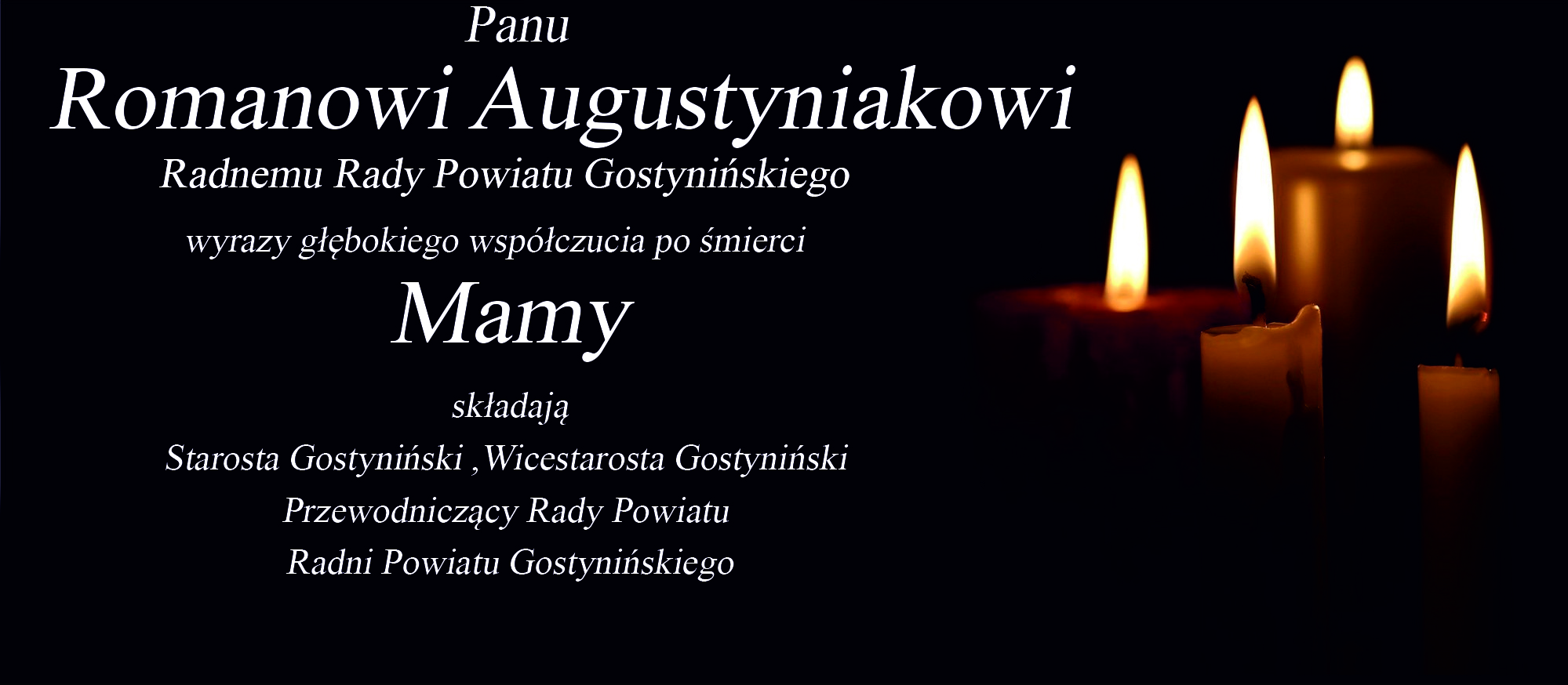 kondolencje   Augustyniak